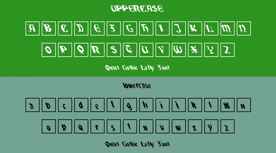 Quael Gothic Lefty Font Preview