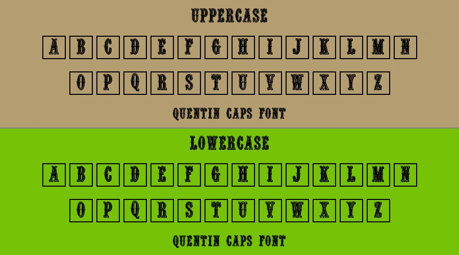 Quentin Caps Font Preview