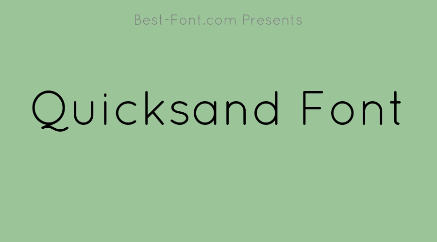 Quicksand Font
