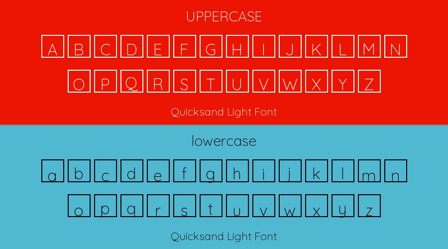 Quicksand Light Font Preview