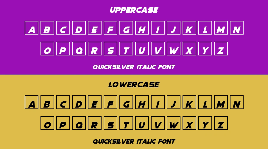 Quicksilver Italic Font Preview