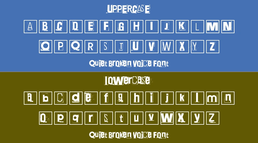 Quiet Broken Voice Font Preview
