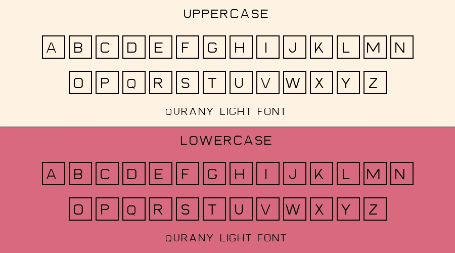 Qurany Light Font Preview
