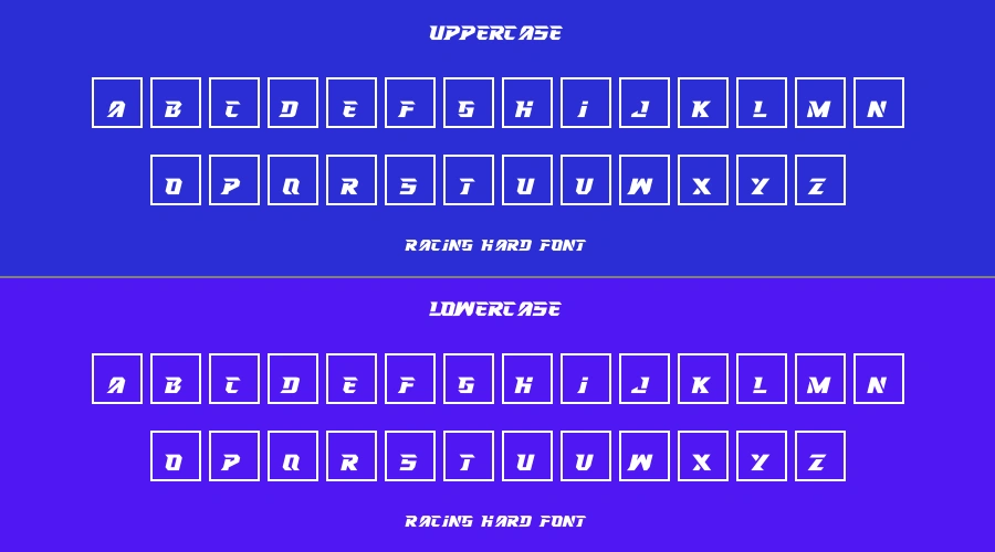 Racing Hard Font Preview