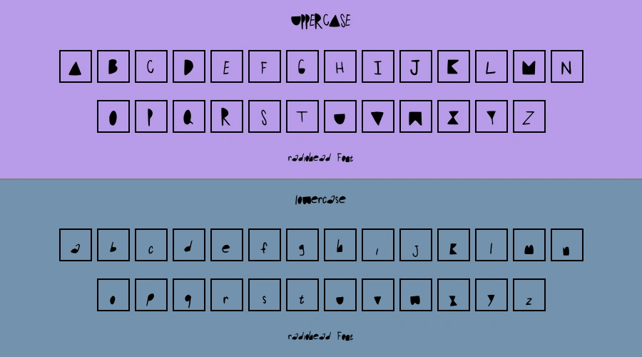 radiohead Font Preview