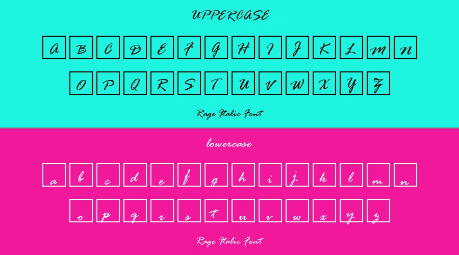 Rage Italic Font Preview