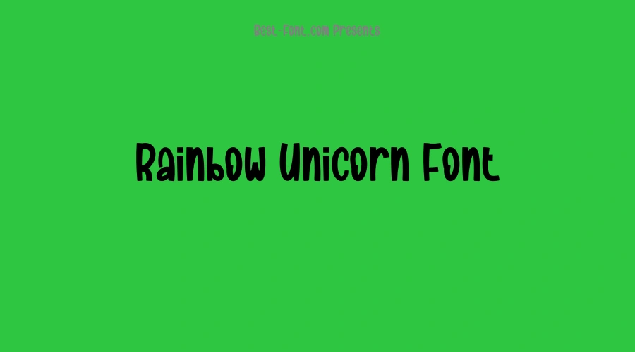 Rainbow Unicorn Font
