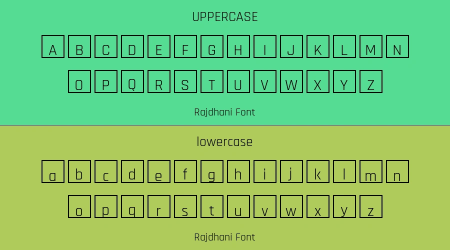 Rajdhani Font Preview