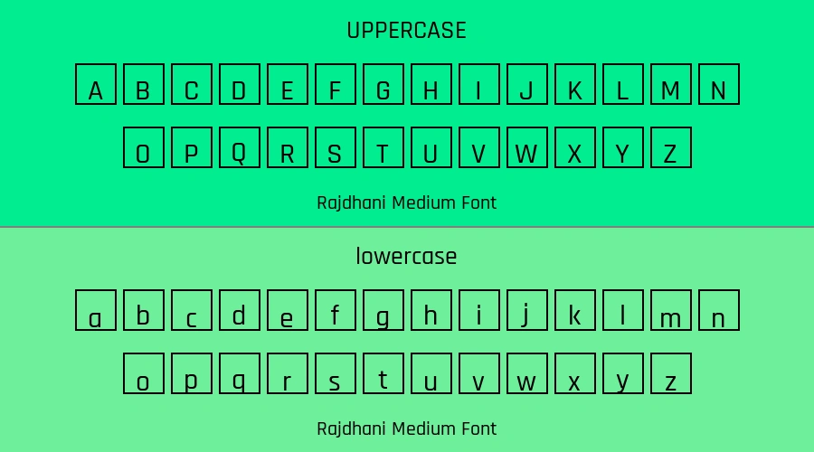 Rajdhani Medium Font Preview