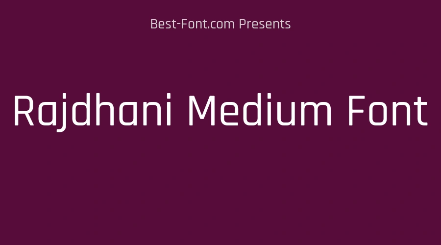 Rajdhani Medium Font