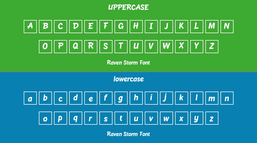 Raven Storm Font Preview