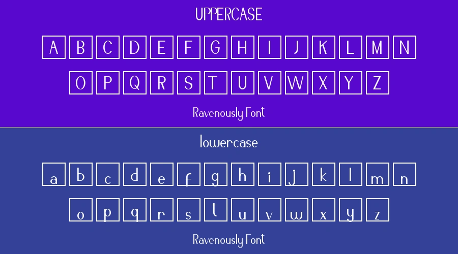 Ravenously Font Preview