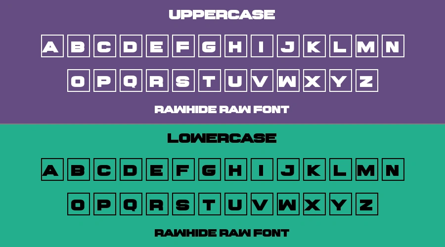 Rawhide Raw Font Preview