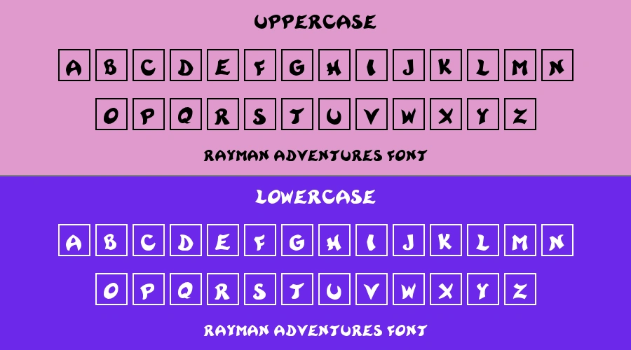 Rayman Adventures Font Preview