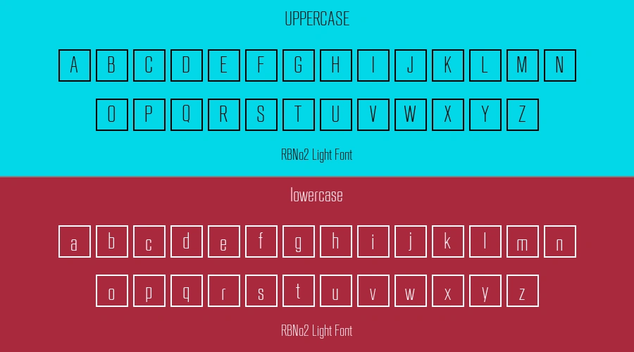 RBNo2 Light Font Preview