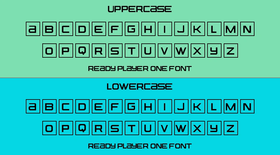 Ready Player One Font Preview