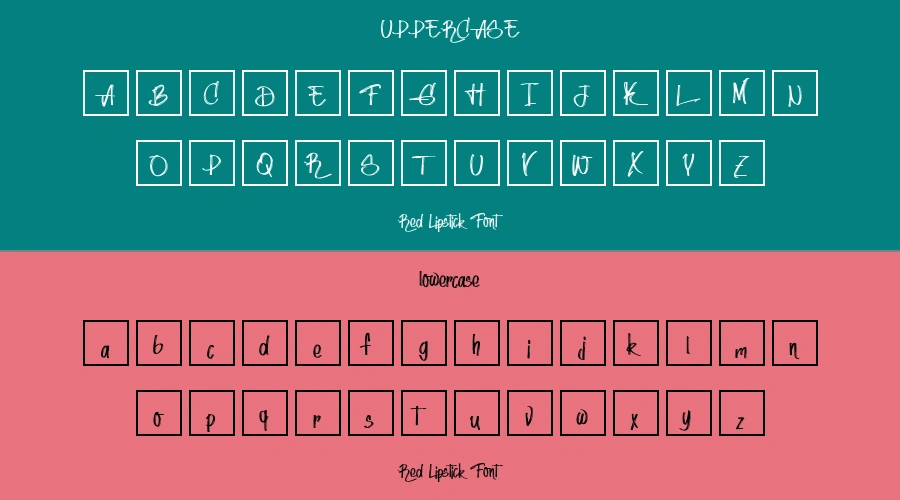 Red Lipstick Font Preview