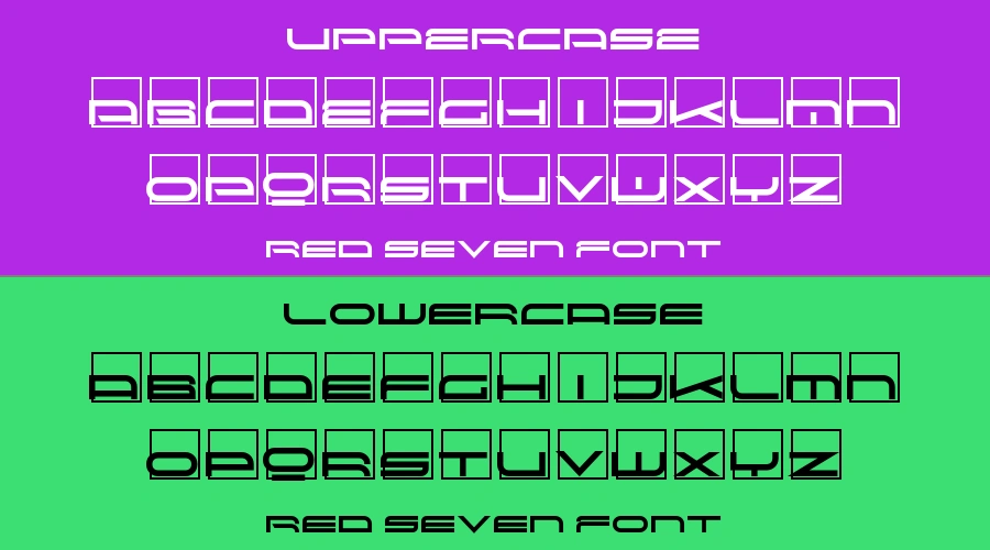 Red Seven Font Preview