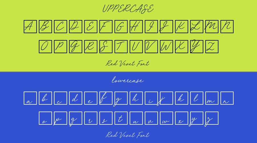 Red Vevet Font Preview