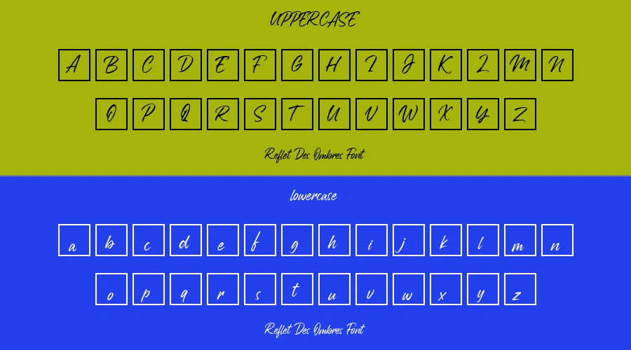 Reflet Des Ombres Font Preview