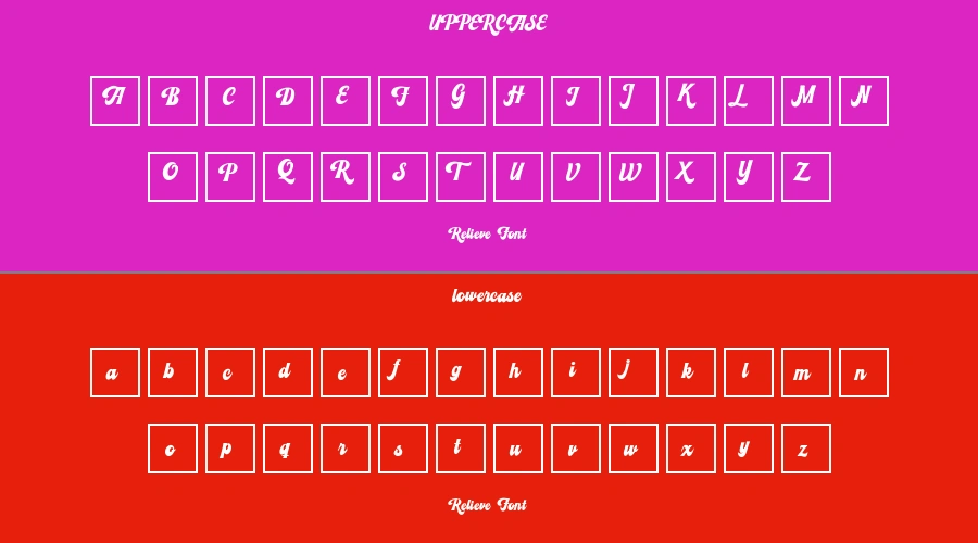 Relieve Font Preview