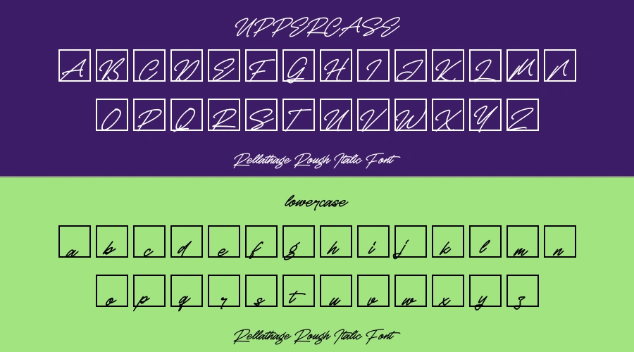 Rellathage Rough Italic Font Preview