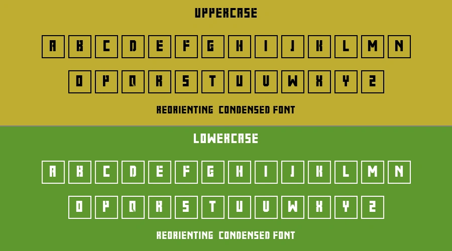 Reorienting Condensed Font Preview