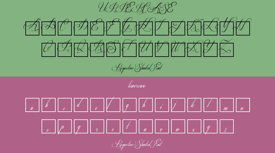 Respective Slanted Font Preview