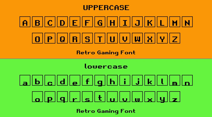 Retro Gaming Font Preview