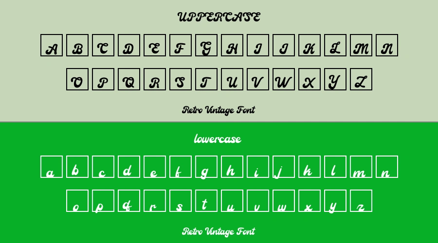 Retro Vintage Font Preview