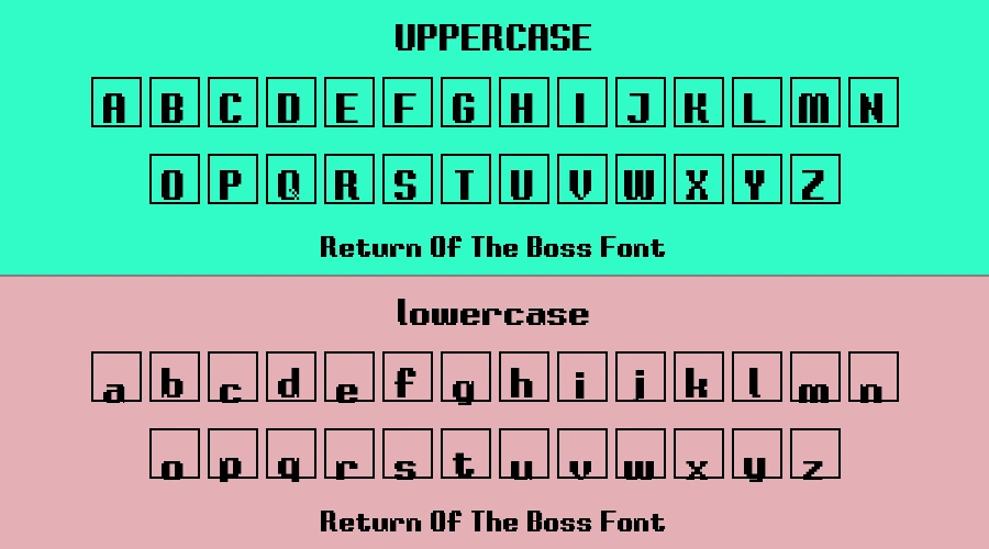 Return Of The Boss Font Preview