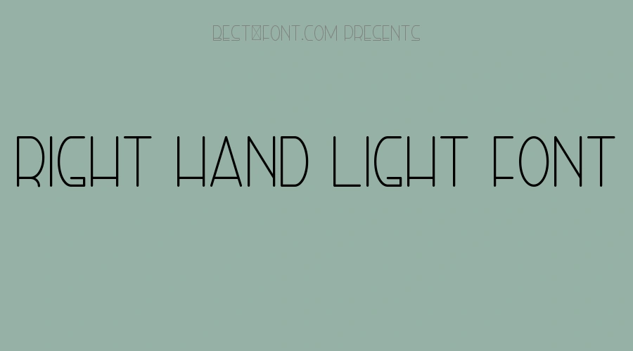 Right Hand Light Font