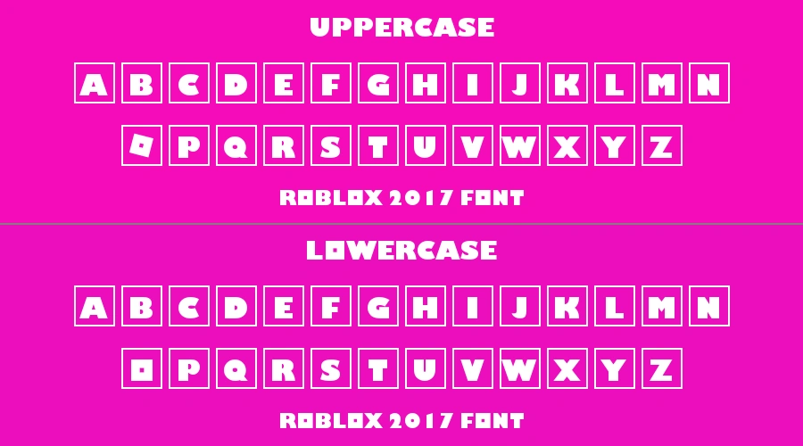 Roblox 2017 Font Preview