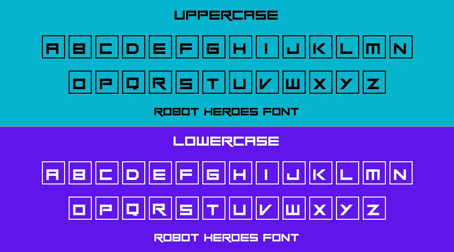 Robot Heroes Font Preview