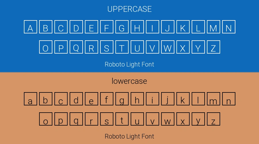 Roboto Light Font Preview