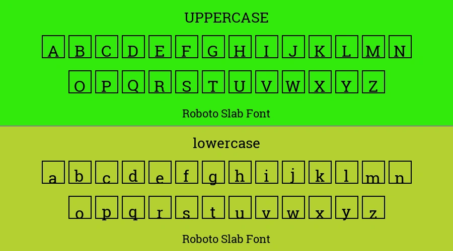 Roboto Slab Font Preview