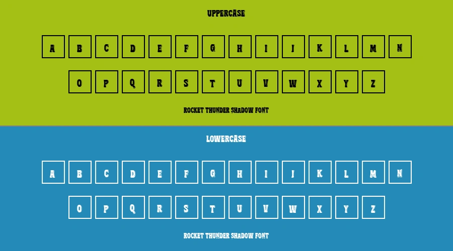 Rocket Thunder Shadow Font Preview
