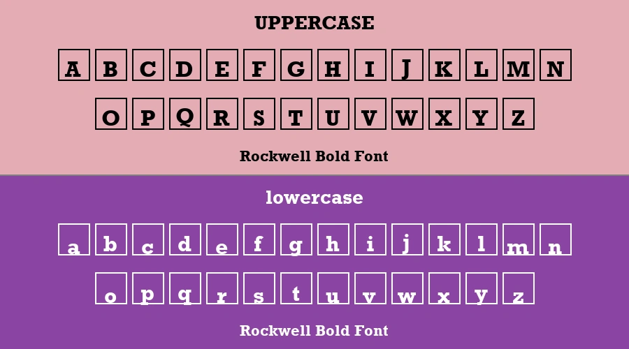 Rockwell Bold Font Preview