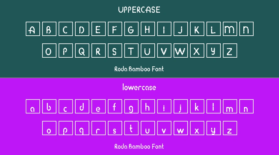 Roda Bamboo Font Preview
