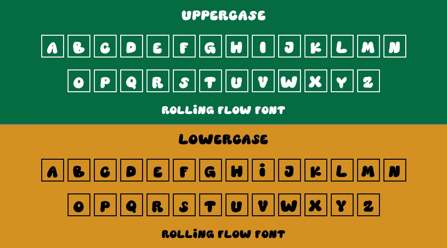 Rolling Flow Font Preview