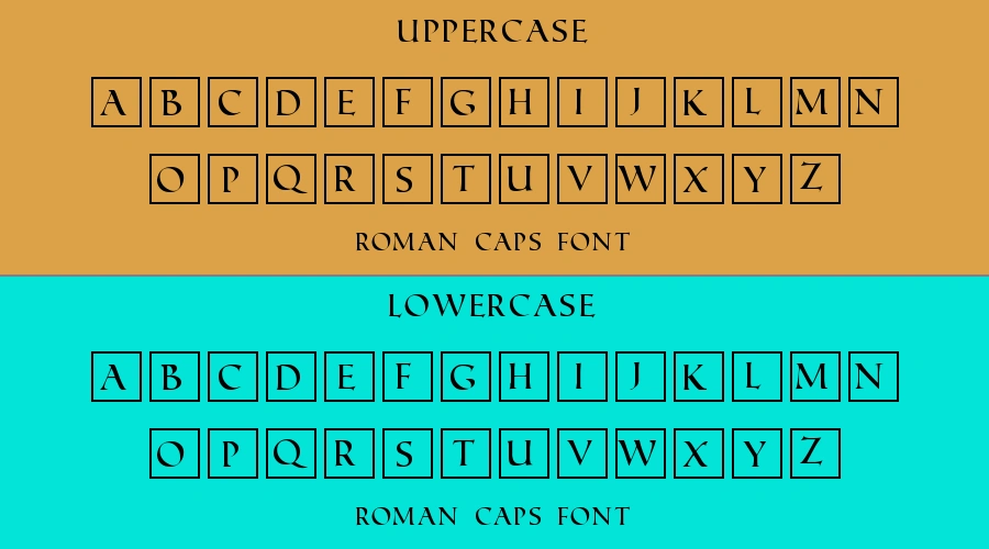 Roman Caps Font Preview
