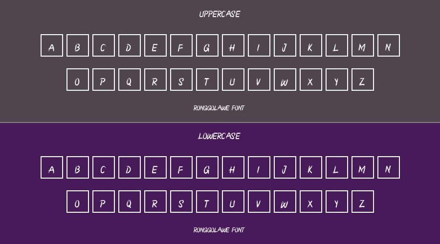 RONGGOLAWE Font Preview