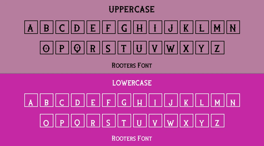 Rooters Font Preview