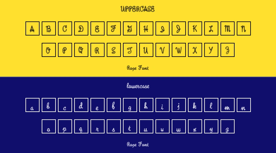 Rope Font Preview
