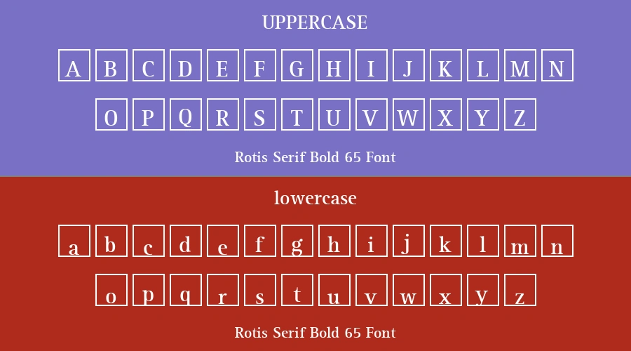 Rotis Serif Bold 65 Font Preview