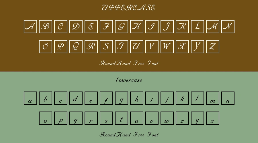 RoundHand Free Font Preview