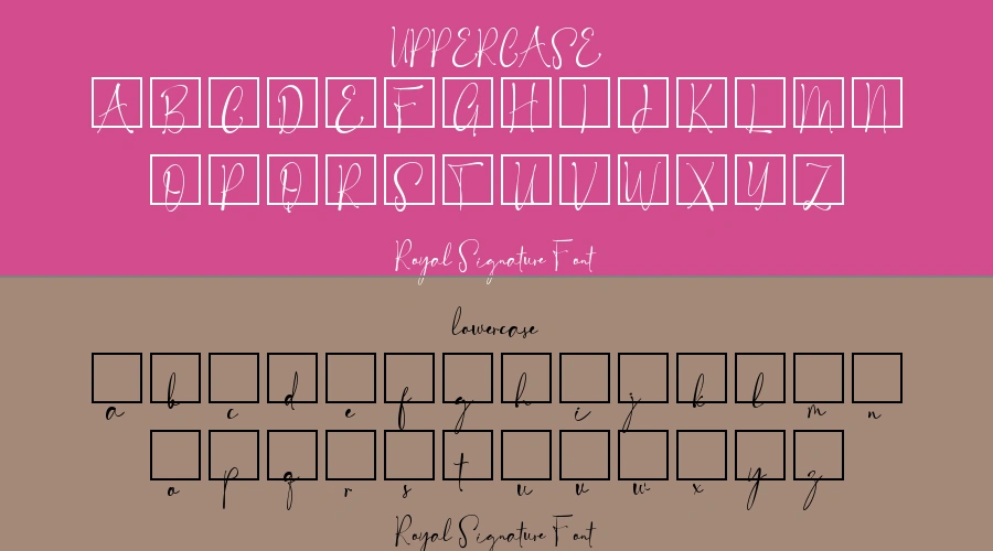 Royal Signature Font Preview