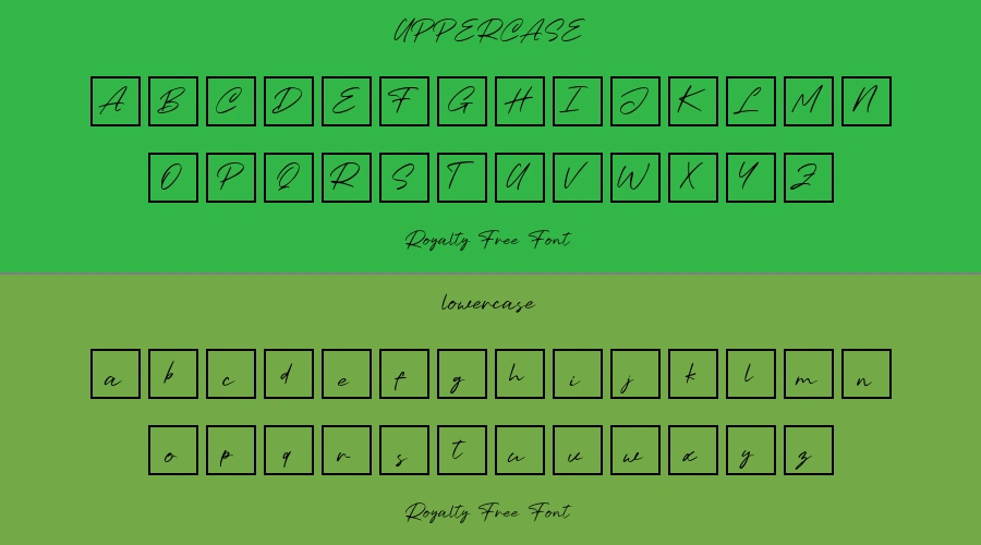 Royalty Free Font Preview