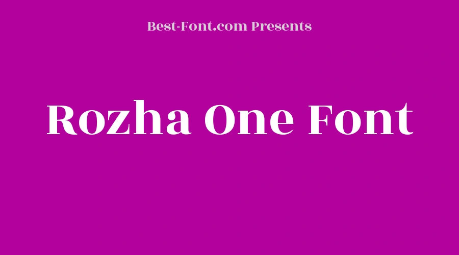Rozha One Font