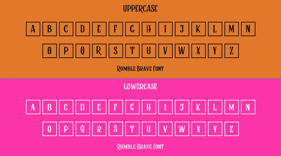 Rumble Brave Font Preview